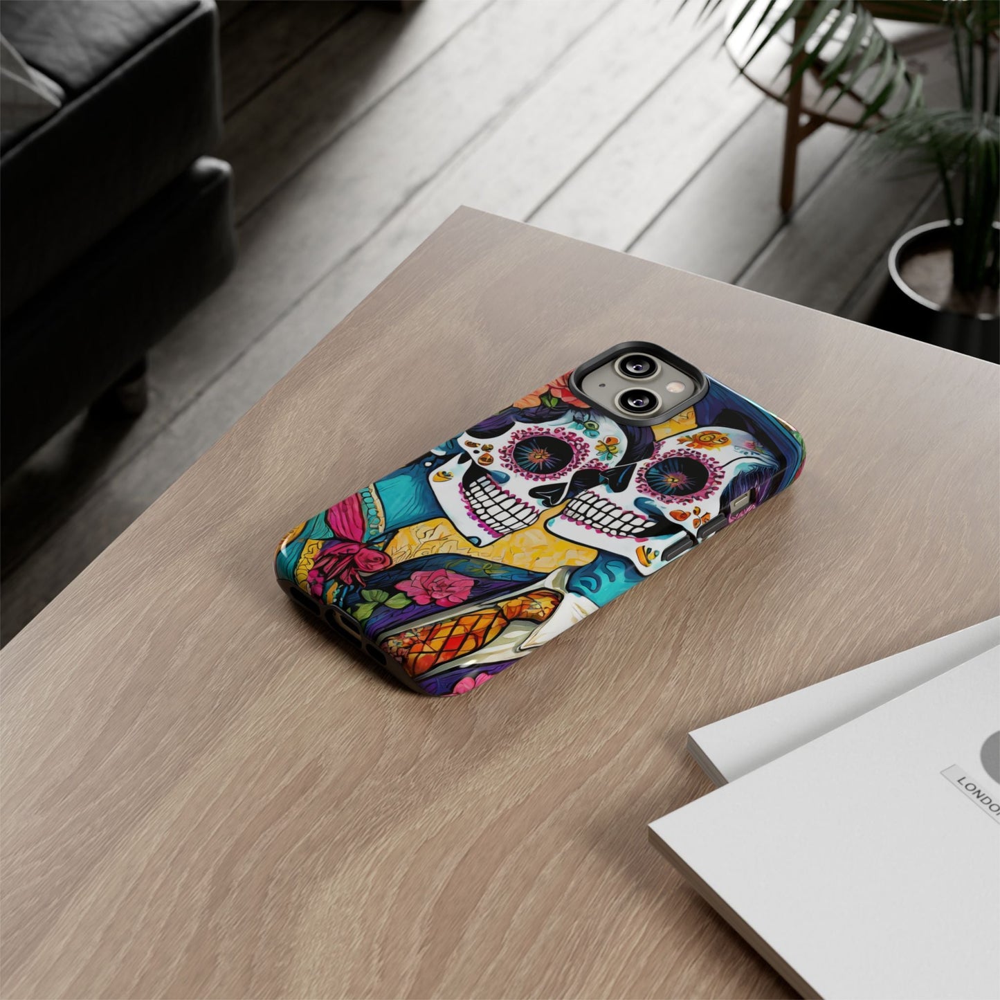 Loving Sugar Skull Couple Tough Phone Case