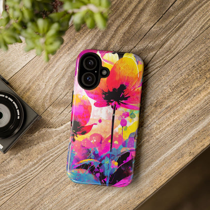Neon Floral Tough Phone Case