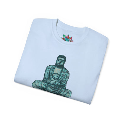 Fine Art Buddha Chalk Drawing Print Unisex Ultra Cotton Tee