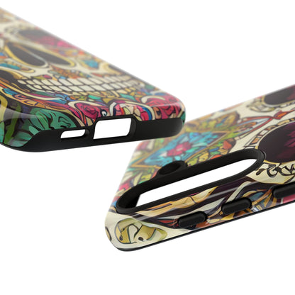 Colorful Sugar Skull Tough Phone Case