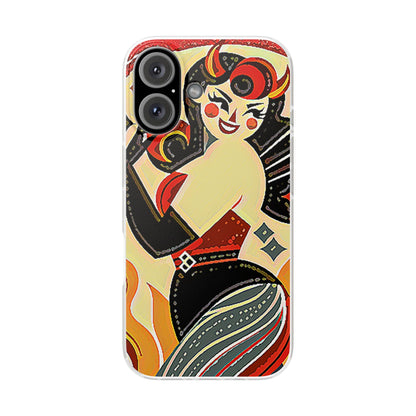 Red & Black Female Devil Flexi Phone Case