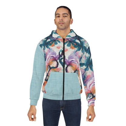 Watercolor Orchid Unisex Zip Hoodie