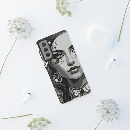 Green Eyed Devilish Beauty Tough Phone Case