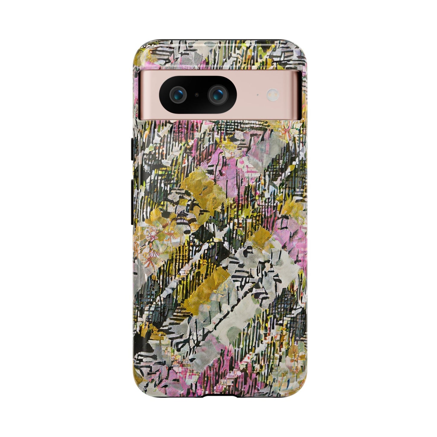 Purple Plaid Floral Artistic Tough Phone Case