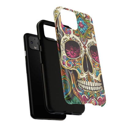 Colorful Sugar Skull Tough Phone Case