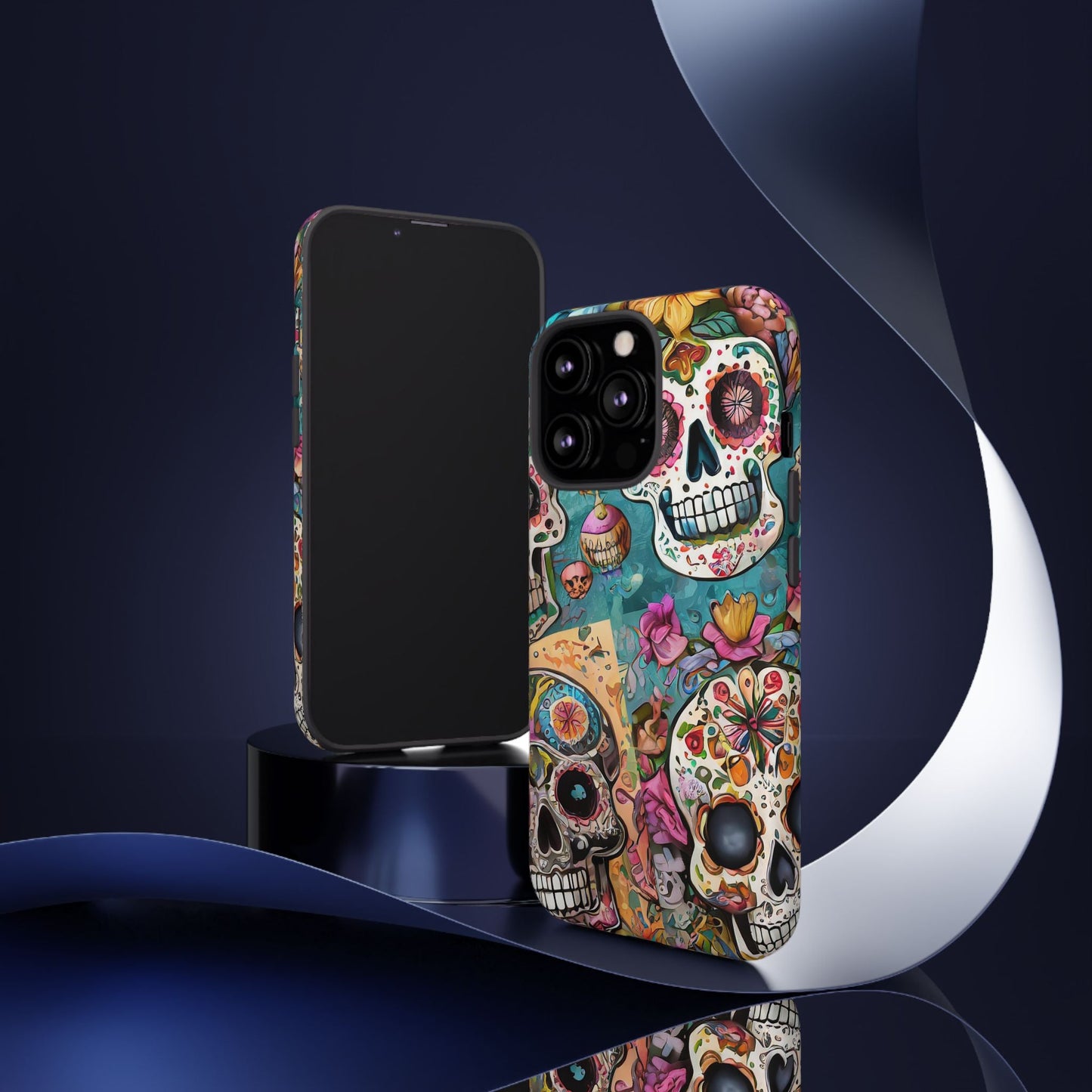 Vibrant Sugar Skull Tough Phone Case