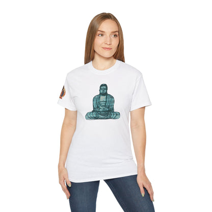 Fine Art Buddha Chalk Drawing Print Unisex Ultra Cotton Tee