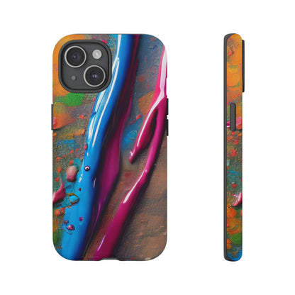 Colorful Artistic Paint Splatter Tough Phone Case