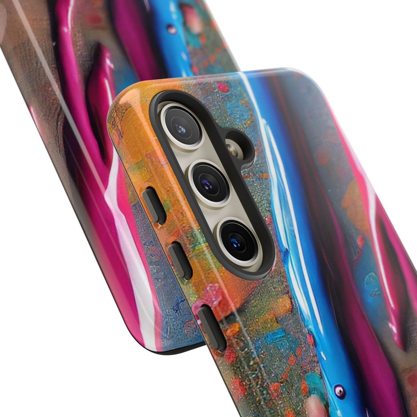 Colorful Artistic Paint Splatter Tough Phone Case