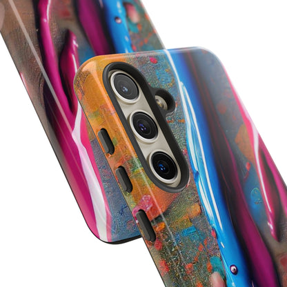 Colorful Artistic Paint Splatter Tough Phone Case