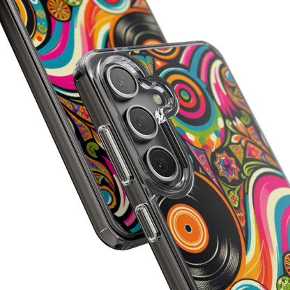Colorful Vinyl Record Clear Phone Case