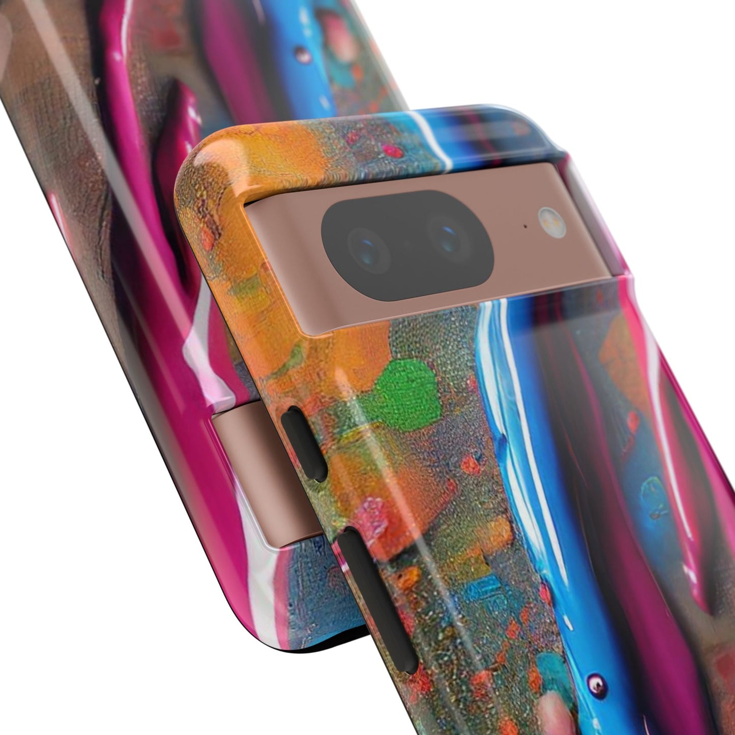 Colorful Artistic Paint Splatter Tough Phone Case