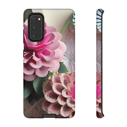 Elegant Paper Flowers Tough Phone Case
