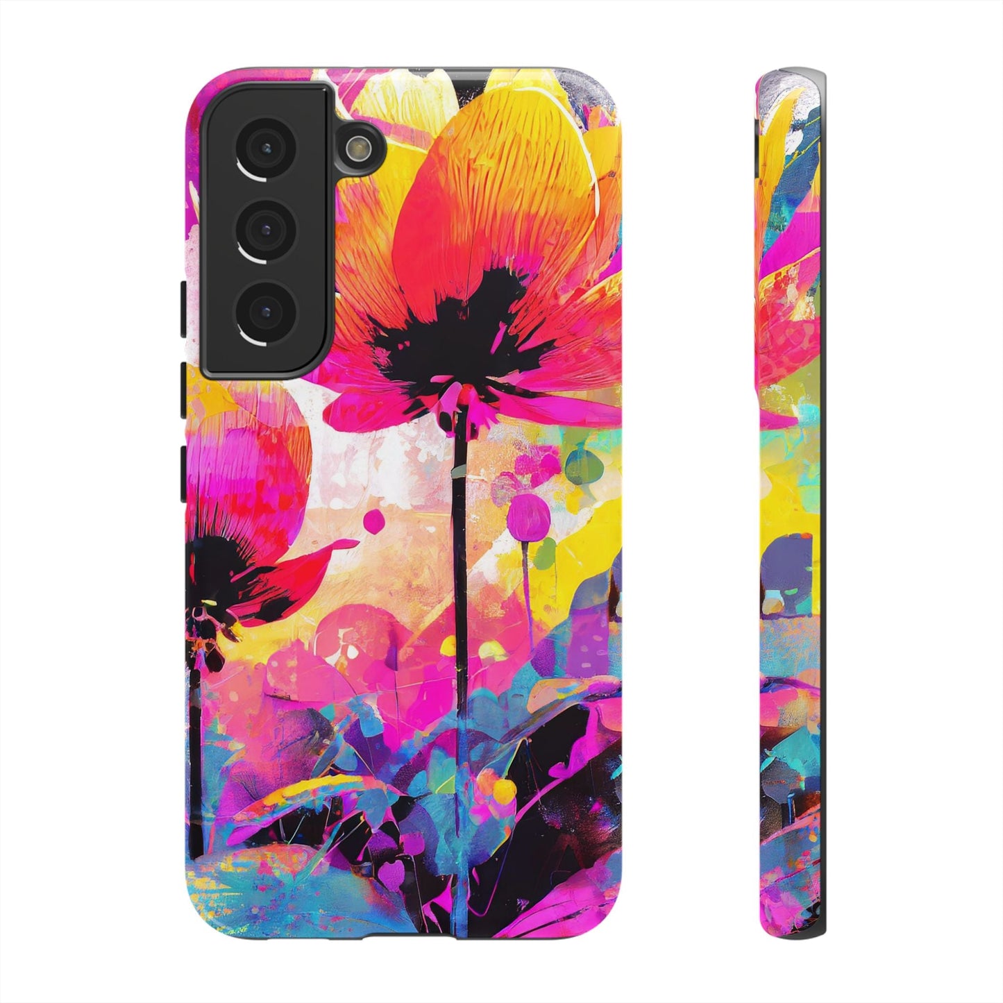 Neon Floral Tough Phone Case