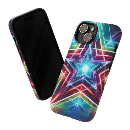 Neon Light Stars Tough Phone Case