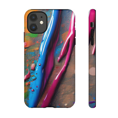 Colorful Artistic Paint Splatter Tough Phone Case