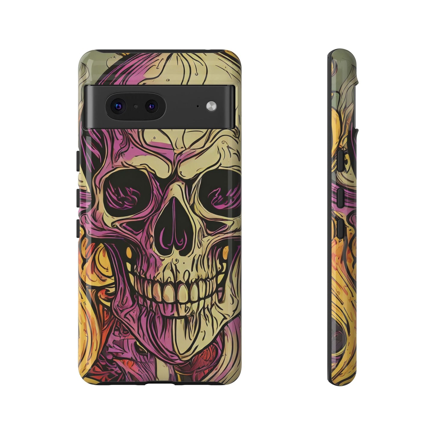 Abstract Purple Skull Tough Phone Case