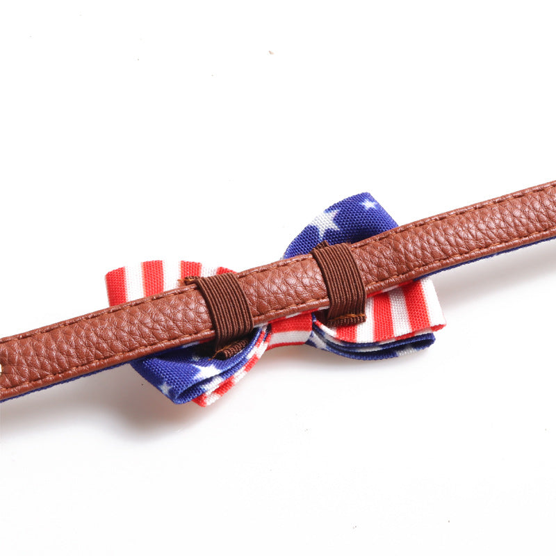 3-Piece Dog Collar Set – Patriotic Stars & Stripes Design