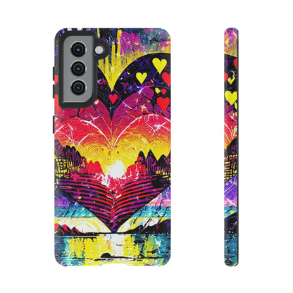 Vibrant Heart Sunset Tough Phone Case