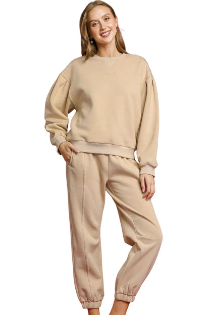 Fleece Jogger Pants with Drawstring