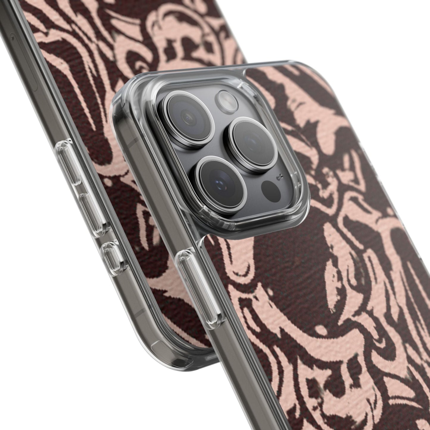 Gothic Abstract Skull Clear Phone Case