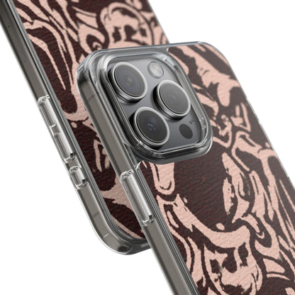 Gothic Abstract Skull Clear Phone Case