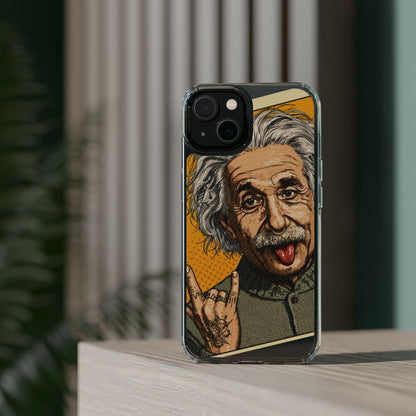 Edgy Einstein Clear Phone Cases