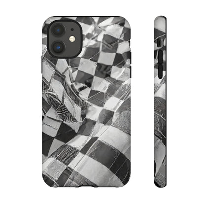 Abstract Checker Print Tough Phone Case