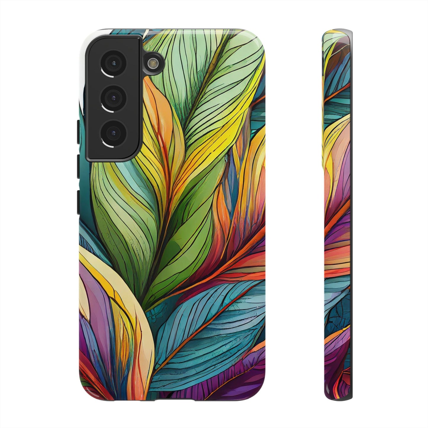 Vibrant Tropical Leaf Tough Phone Case
