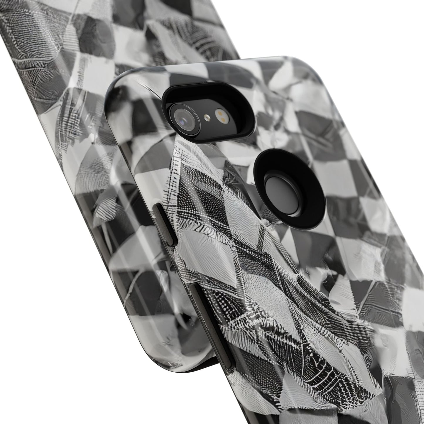 Abstract Checker Print Tough Phone Case