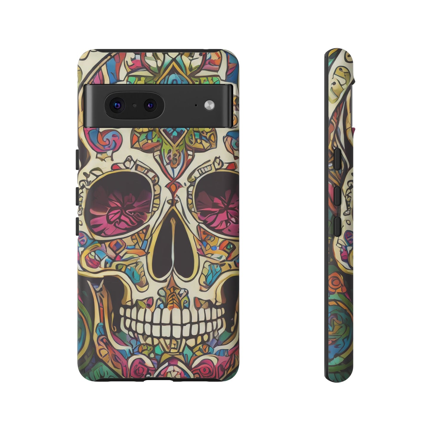 Colorful Sugar Skull Tough Phone Case