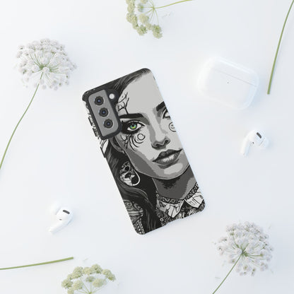 Green Eyed Devilish Beauty Tough Phone Case