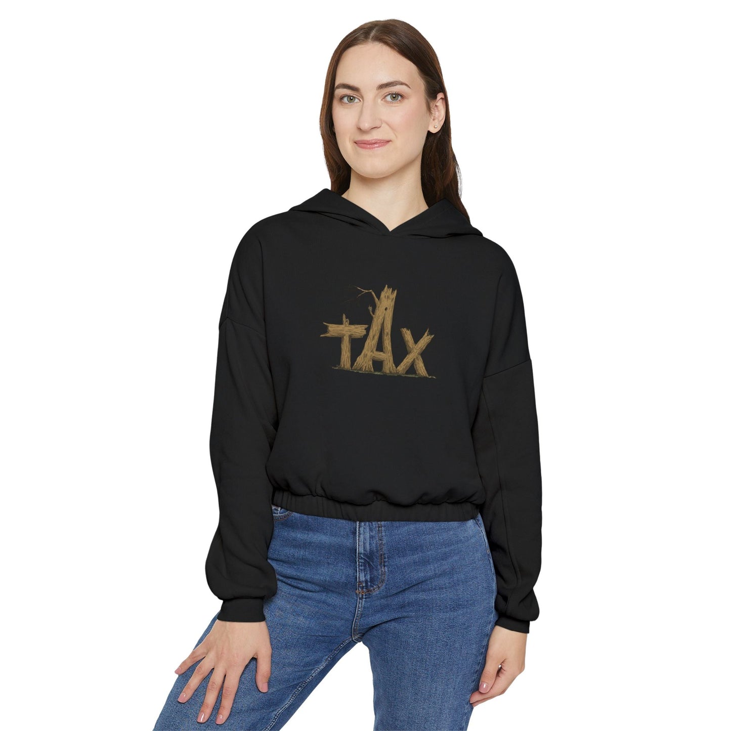 Women’s Cropped Wood Tax Hoodie