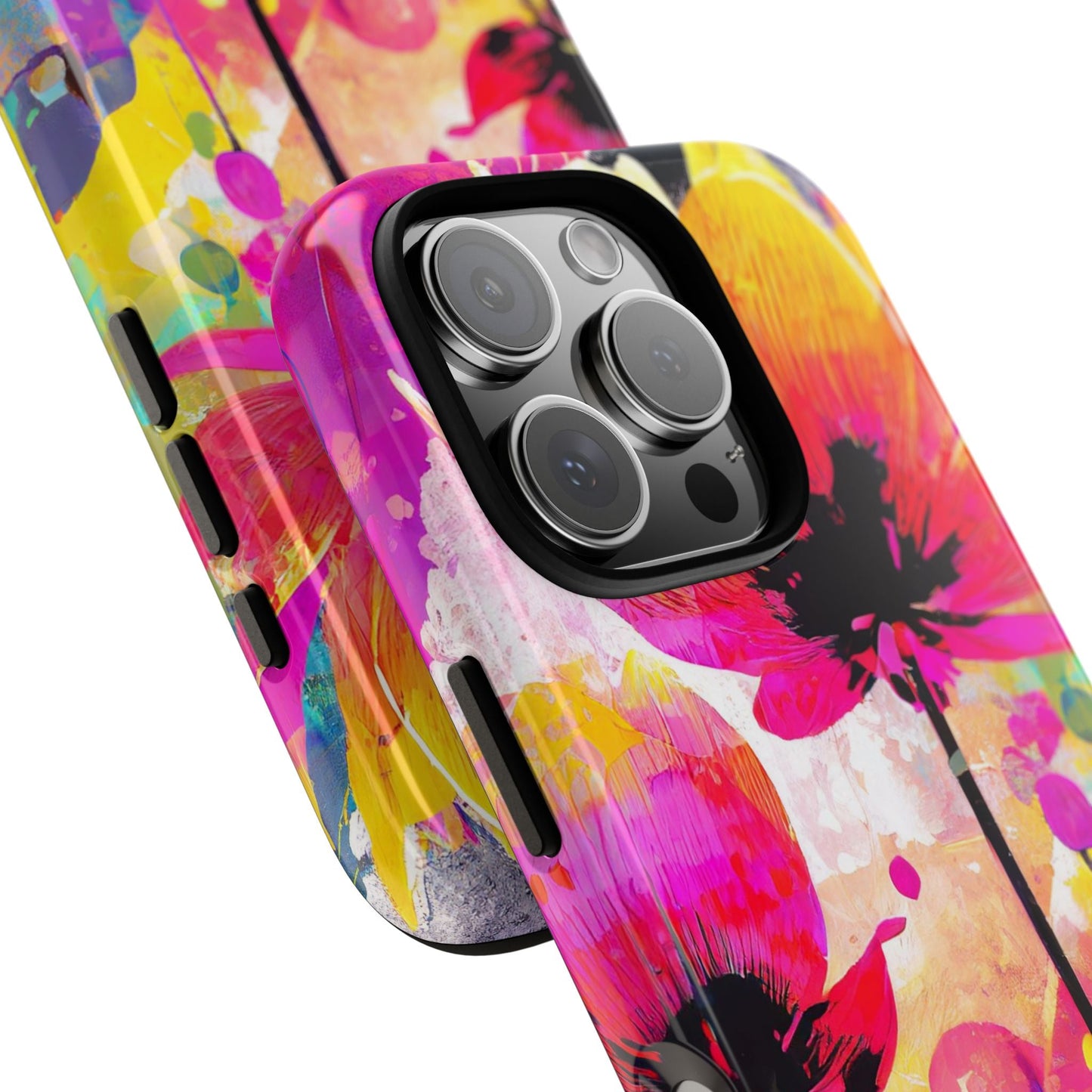 Neon Floral Tough Phone Case