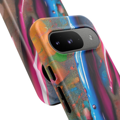 Colorful Artistic Paint Splatter Tough Phone Case