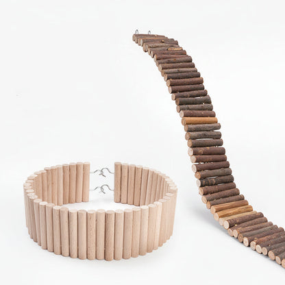 Flexible Wooden Climbing Bridge, Ramp & Habitat Divider