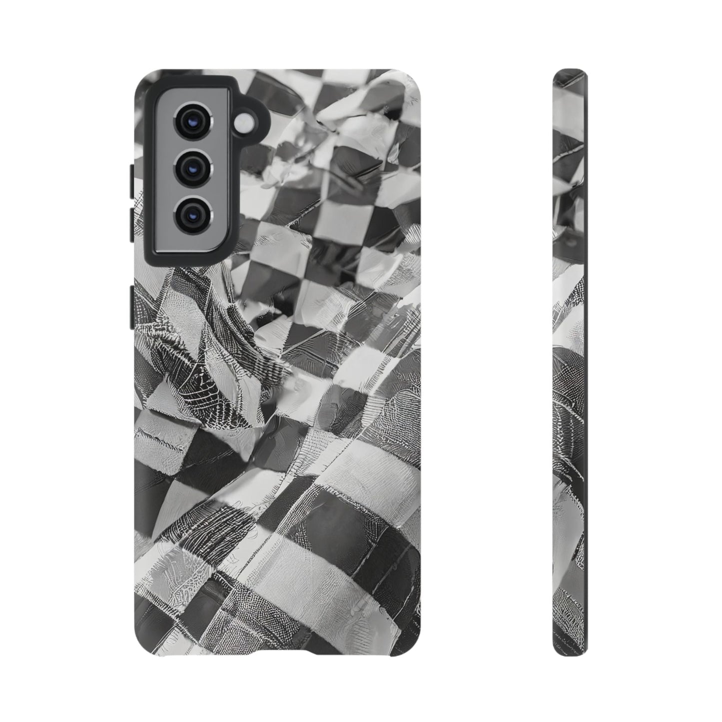 Abstract Checker Print Tough Phone Case