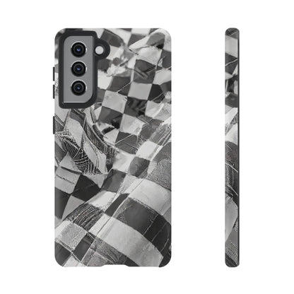 Abstract Checker Print Tough Phone Case