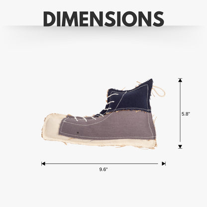 Country Living Canvas & Jute Shoe-Shaped Dog Chew Toy – Durable, Safe and Non-Toxic