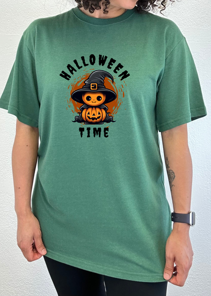 Halloween Time Unisex Bamboo Viscose/Organic Cotton Short Sleeve Graphic T-Shirt
