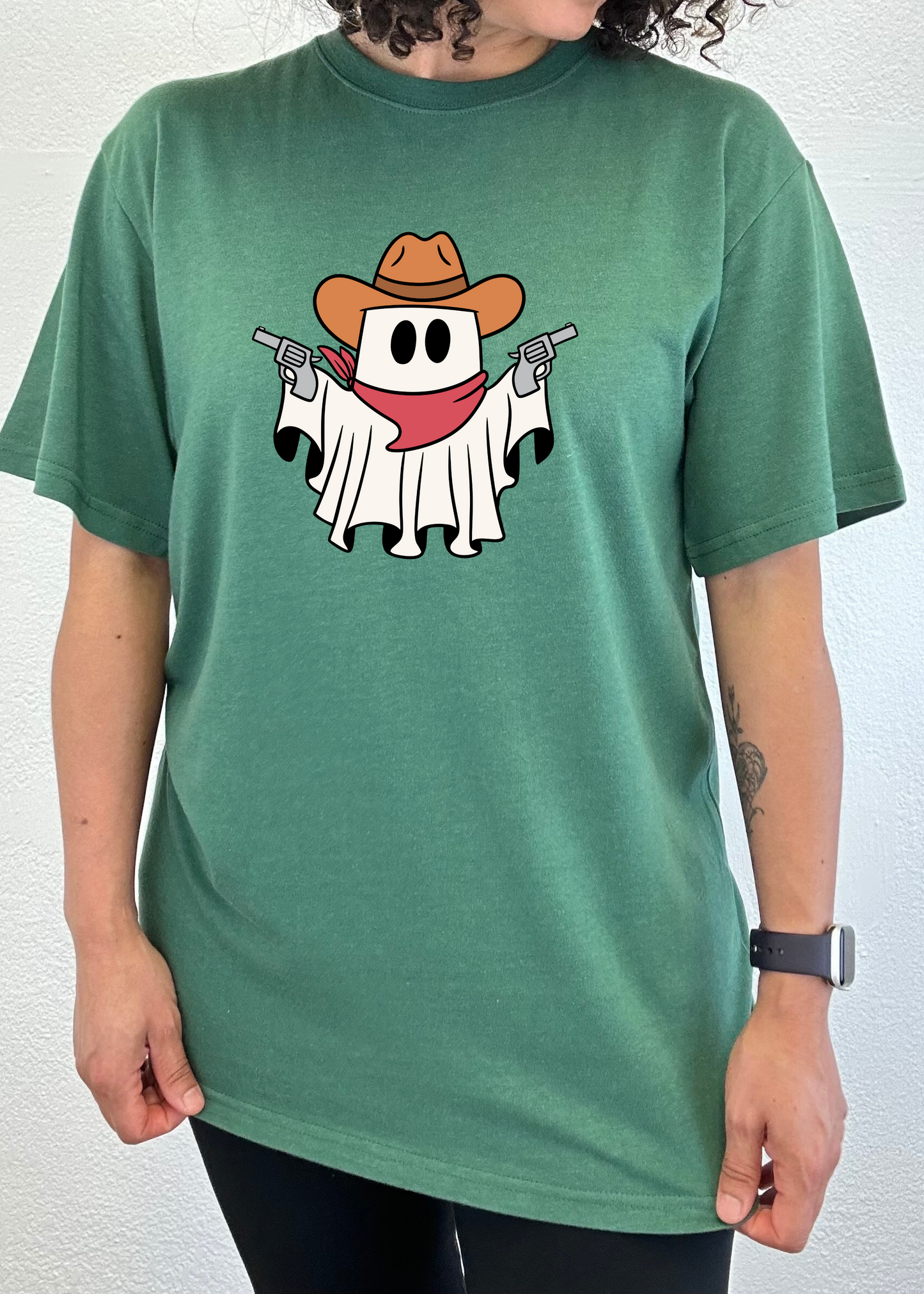 Cowboy Ghost Unisex Bamboo Viscose/Organic Cotton Short Sleeve Graphic T-Shirt