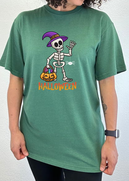 Happy Halloween Unisex Bamboo Viscose/Organic Cotton Short Sleeve Graphic T-Shirt