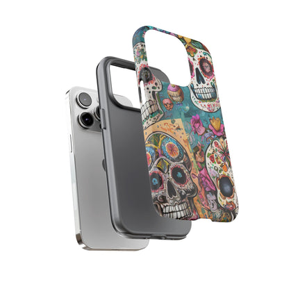 Vibrant Sugar Skull Tough Phone Case