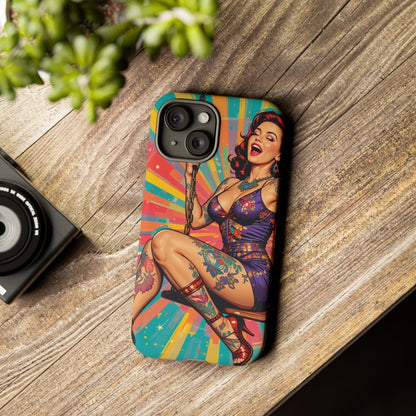 Bold Retro Pin-Up Tough Phone Case