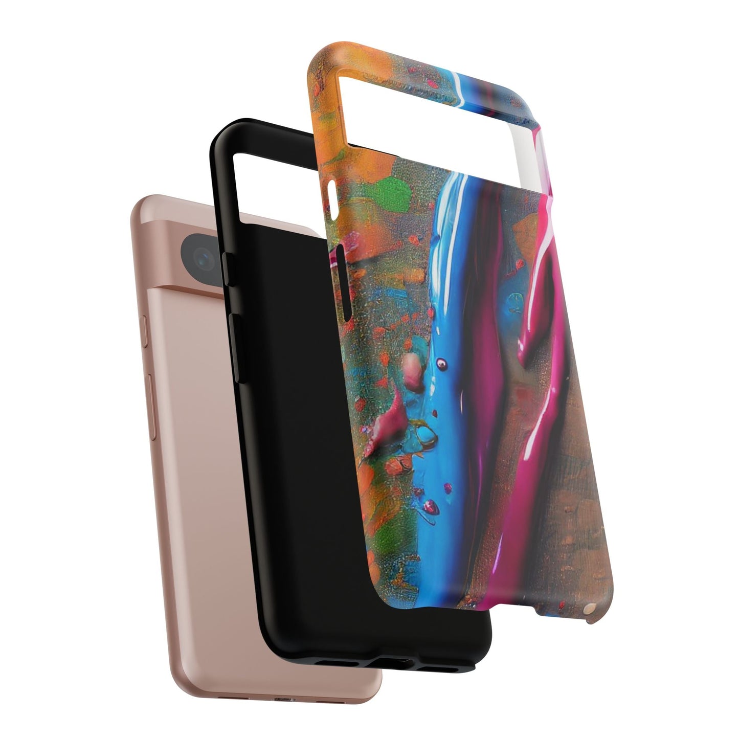 Colorful Artistic Paint Splatter Tough Phone Case