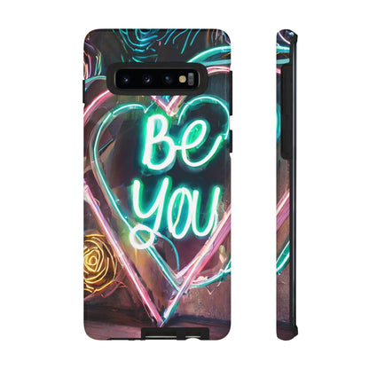 Be You Colorful Neon Heart Tough Phone Case