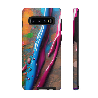 Colorful Artistic Paint Splatter Tough Phone Case