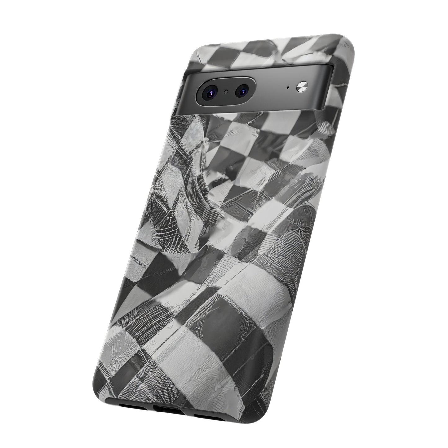 Abstract Checker Print Tough Phone Case