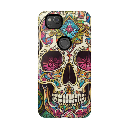 Colorful Sugar Skull Tough Phone Case