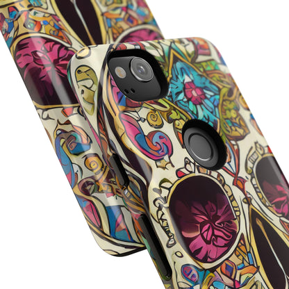 Colorful Sugar Skull Tough Phone Case